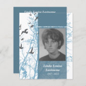 cartes commémoratives oiseaux d'argent (Devant / Derrière)