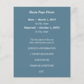 cartes commémoratives oiseaux d'argent (Dos)