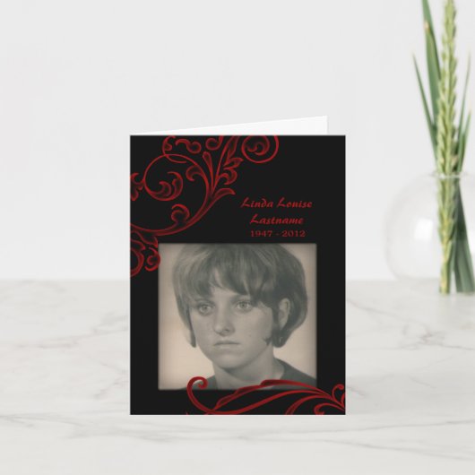 cartes commémoratives : rouge (Devant)