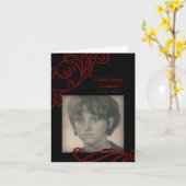 cartes commémoratives : rouge (Fleur jaune)