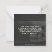 Cartes commémoratives Un bouquet de roses blanches (Dos)