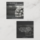 Cartes commémoratives Un bouquet de roses blanches (Devant / Derrière)