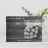 Cartes commémoratives Un bouquet de roses blanches (Debout devant)