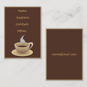 Cartes commerciales café (Devant / Derrière)