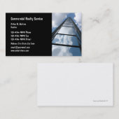 Cartes commerciales d'entreprise immobilière (Devant / Derrière)