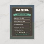 Cartes commerciales personnalisées Groomsman, Fun  (Dos)