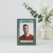 Cartes commerciales personnalisées Groomsman, Fun  (Debout devant)