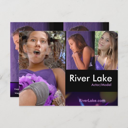 Cartes composites 2 faces - Captures de tête d'act (Devant / Derrière)