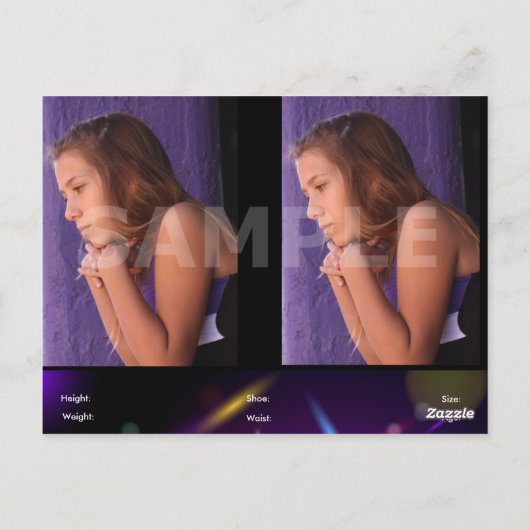 Cartes composites 2 faces - Captures de tête d'act (Dos)