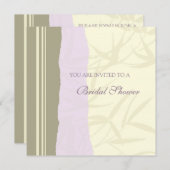 Cartes crèmes d'invitation de Fête de la mariée de (Devant / Derrière)