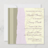 Cartes crèmes d'invitation de Fête de la mariée de (Dos)