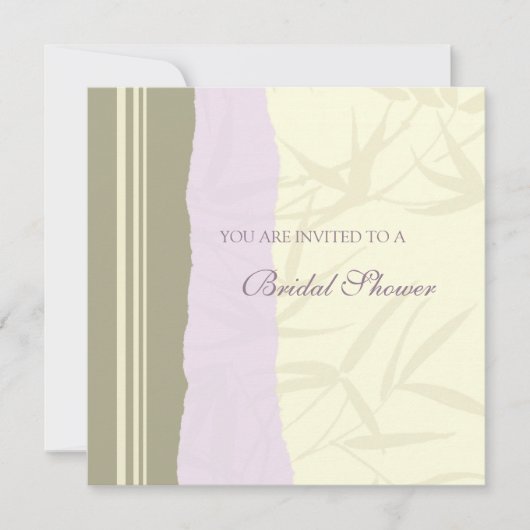 Cartes crèmes d'invitation de Fête de la mariée de (Devant)