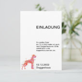 Cartes d’invitation Doggen (Debout devant)