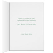 Cartes d'acceptation du mariage Coeurs papillons (Intérieur (Droit))