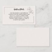 Cartes d'accompagnement Beige Elegance (Devant / Derrière)