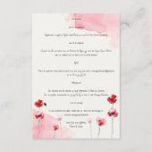 Cartes d'accompagnement "Coquelicots" (Devant)