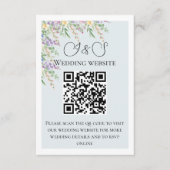 Cartes d'accompagnement de code QR pour un mariage (Devant)