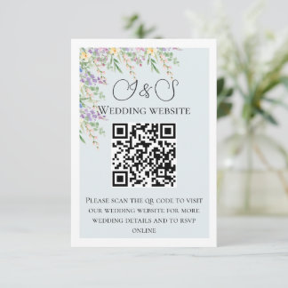 Cartes d'accompagnement de code QR pour un mariage