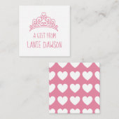 Cartes d'accompagnement de couronne de tiare de cœ (Devant / Derrière)