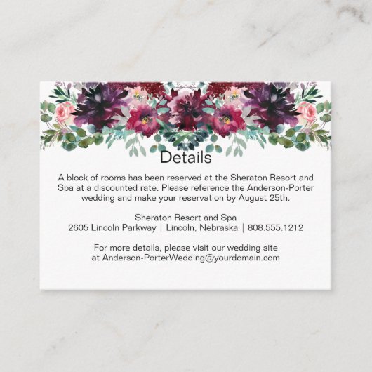 Cartes d'accompagnement de fleurs en spray Rouge M (Devant)