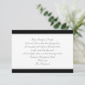 Cartes d'accompagnement de formule de voeu noir él (Debout devant)