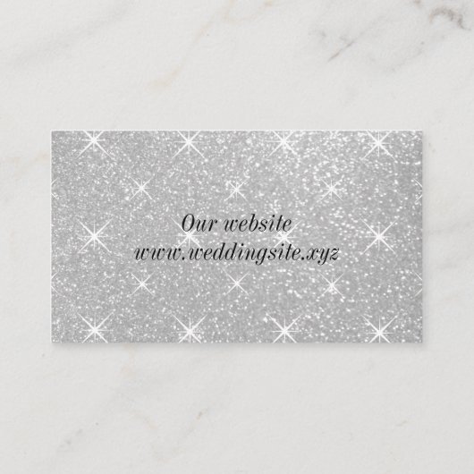 Cartes d'accompagnement de mariage à paillettes ar (Dos)