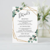 Cartes d'accompagnement de mariage minimaliste ave (Debout devant)