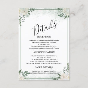 Cartes d'accompagnement de mariage minimaliste ave