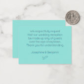 Cartes d'accompagnement de message de mariage sans (Devant/Arrière en situation)