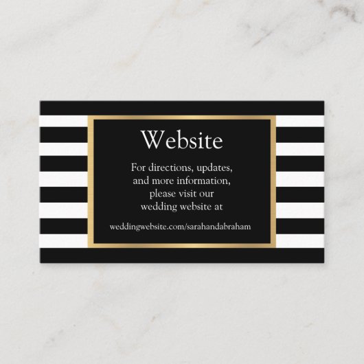 Cartes d'accompagnement de site web de mariage (Devant)