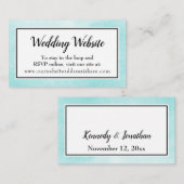 Cartes d'accompagnement de site web de mariage à l (Devant / Derrière)