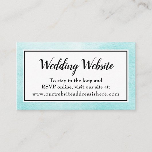 Cartes d'accompagnement de site web de mariage à l (Devant)