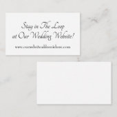 Cartes d'accompagnement de site web de mariage Sta (Devant / Derrière)