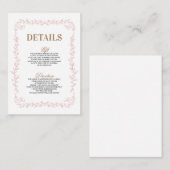 Cartes d'accompagnement Madeline Classique (Devant / Derrière)