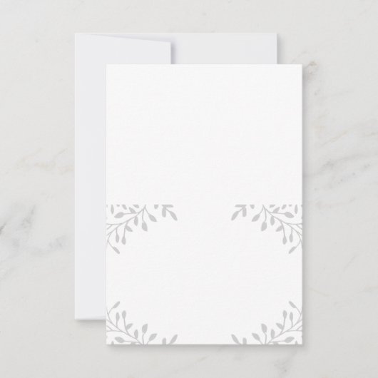 Cartes d'accompagnement pliées pour mariage Secret (Devant)