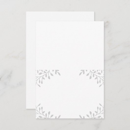 Cartes d'accompagnement pliées pour mariage Secret (Devant / Derrière)