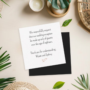 Cartes d'accompagnement pour message de pas d'enfa