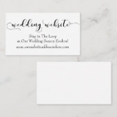 Cartes d'accompagnement « Site Web de Mariage » po (Devant / Derrière)