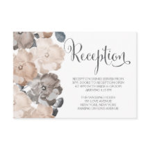 Cartes d'accueil de mariage vintage aux Roses gris
