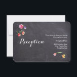Cartes d'accueil Fleur Chalkboard Watercolor<br><div class="desc">Présentez une touche d'élégance rustique à votre papeterie mariage avec nos Cartes de Réception Chalkboard Watercolor Flower. Ces cartes magnifiquement conçues combinent l'art délicat et vibrant de l'aquarelle avec un arrière - plan contrasté de tableau noir, créant un effet visuel saisissant qui séduira vos invités. Parfaites pour ajouter une touche...</div>