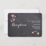 Cartes d'accueil Fleur Chalkboard Watercolor<br><div class="desc">Présentez une touche d'élégance rustique à votre papeterie mariage avec nos Cartes de Réception Chalkboard Watercolor Flower. Ces cartes magnifiquement conçues combinent l'art délicat et vibrant de l'aquarelle avec un arrière - plan contrasté de tableau noir, créant un effet visuel saisissant qui séduira vos invités. Parfaites pour ajouter une touche...</div>