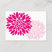 Cartes d'accueil Fuchsia Rose Floral (Dos)