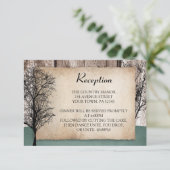 Cartes d'accueil Rustiques Woodsy Deer Wedding (Debout devant)
