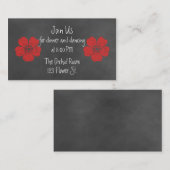 Cartes d'accueil Wild Red Roses (Devant / Derrière)