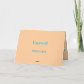 Cartes d'adieu > Nous vous regretterons (Dos)