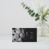 Cartes d'adresse rose mariage (Debout devant)