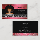 Cartes d'affaires Afro Hair Salon (Devant / Derrière)