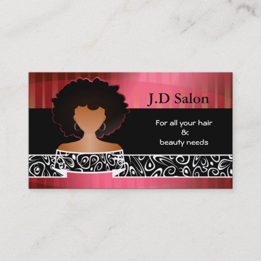 Cartes d'affaires Afro Hair Salon (Devant)
