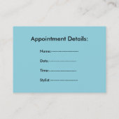 Cartes d'affaires Aqua Hair Salon (Dos)