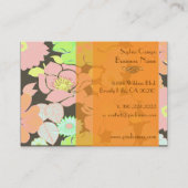 Cartes d'affaires colorées de fleurs tropicales ré (Dos)